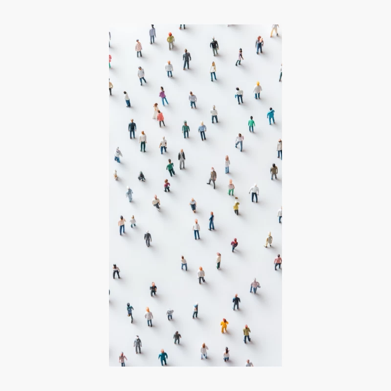 Diverse Miniature Crowd: Social Distancing Concept iPhone Case