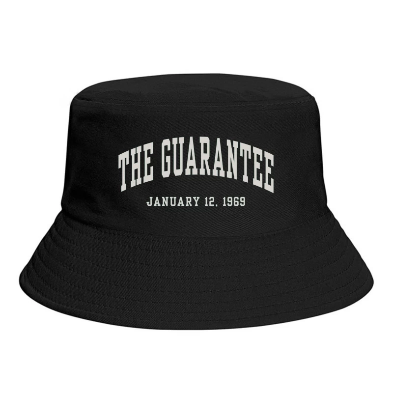 The Guarantee - Vintage Typography from January 12, 1969 Bucket Hat