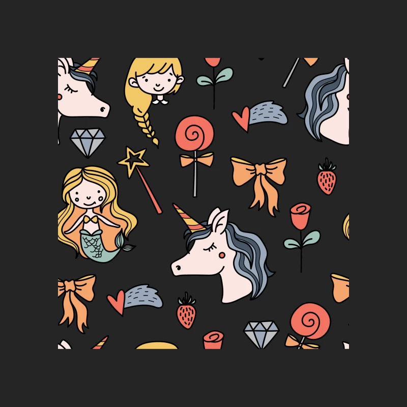 Design magique avec licornes et sirènes Homme Sweat-shirt à enfiler