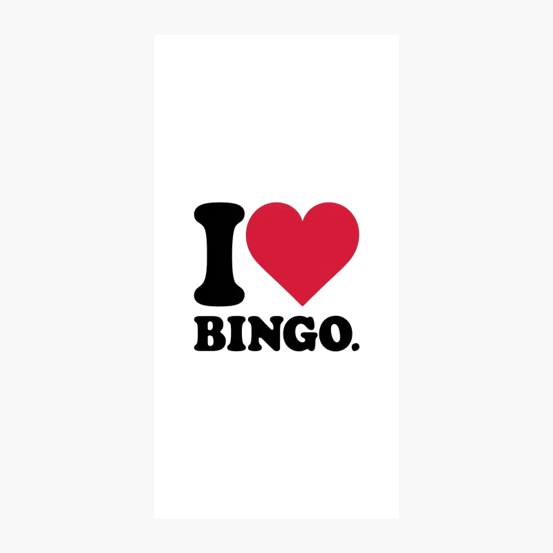 I Love Bingo: Heart for Popular Game iPhone Case