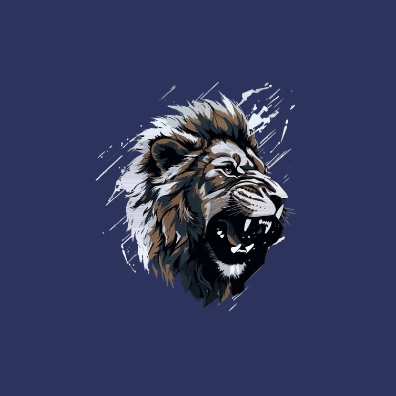 Design artistique de tête de lion majestueux Homme T-Shirt