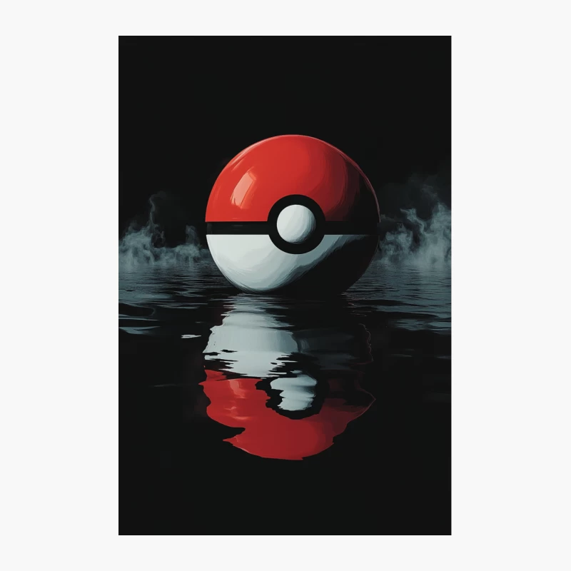 Mysterious Pokeball Reflection in Misty Waters Cotton Tote Bag
