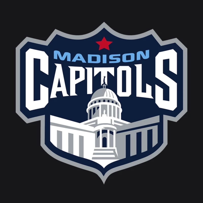 Madison Capitols Hockey Team Logo featuring Wisconsin State Capitol Building Female Pullover Hoodie