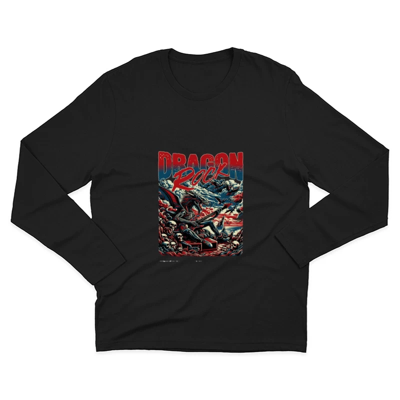 Affiche de concert de rock dragon Homme Manches Longues T-Shirt