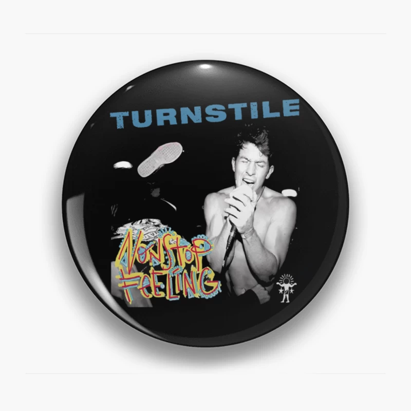 Turnstile: Nonstop Feeling Album Cover with Graffiti Art Pin