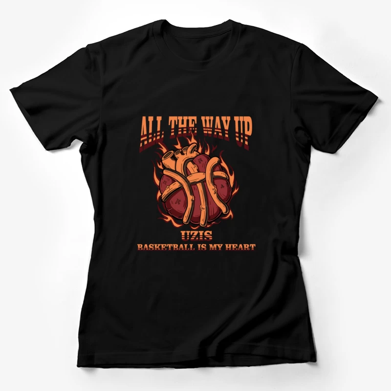 Basketball als Herz: Brennende Leidenschaft Damen T-Shirt