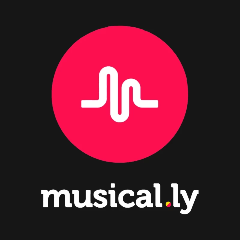 Musical.ly Social Media App Logo Design Male T-Shirt