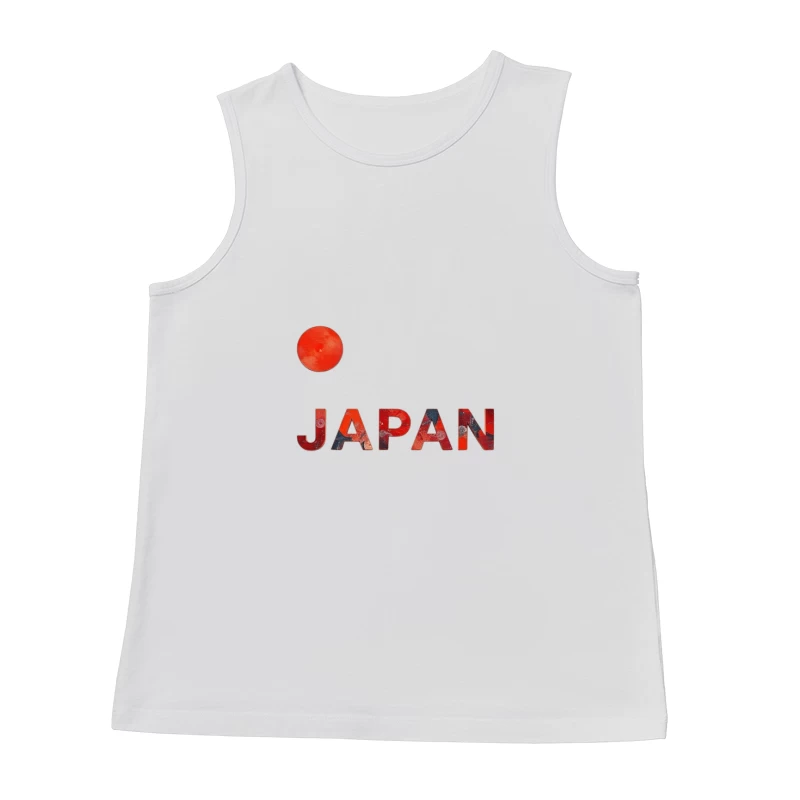 Minimalist Japanese Flag Design with Typography Male Tank Top