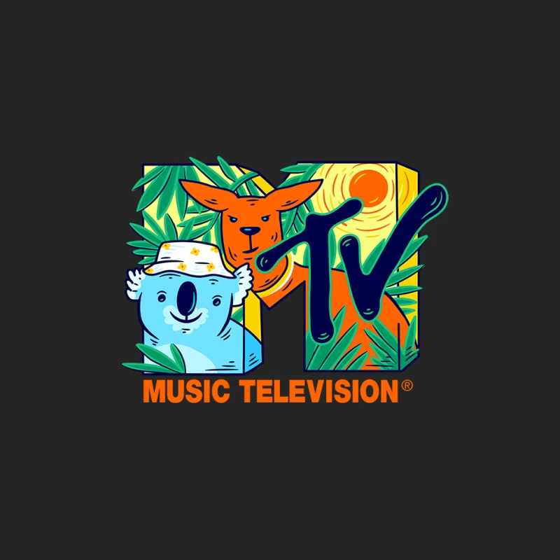 Australisches MTV-Logo mit Koala und Känguru Damen Pullover Sweatshirt
