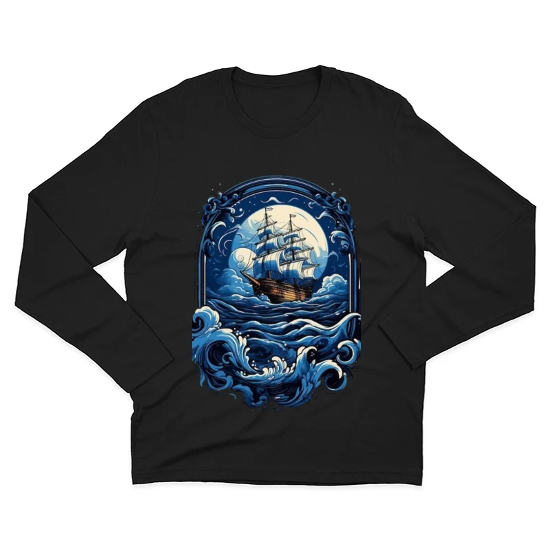 Relaxing Beach Scene with Tropical Drink Male Long Sleeve T-Shirt
