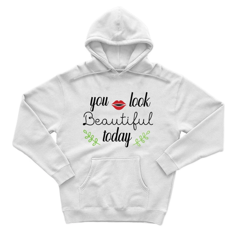 Compliment de beauté avec lèvres rouges Homme Sweat à capuche