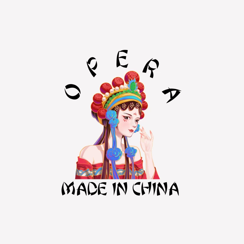 Traditionelle chinesische Operndarstellerin Herren T-Shirt