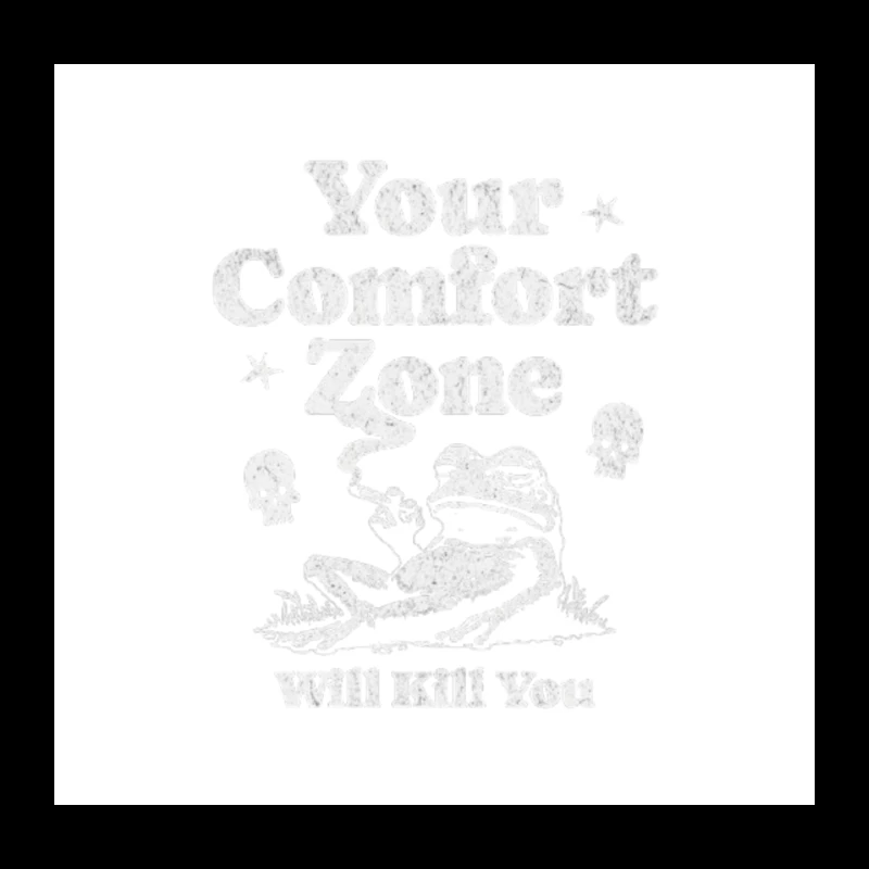 Comfort Zone Typography with Playful Dinosaur Design Throw Pillow