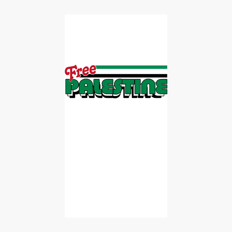 Free Palestine  Retro Style Design iPhone Case