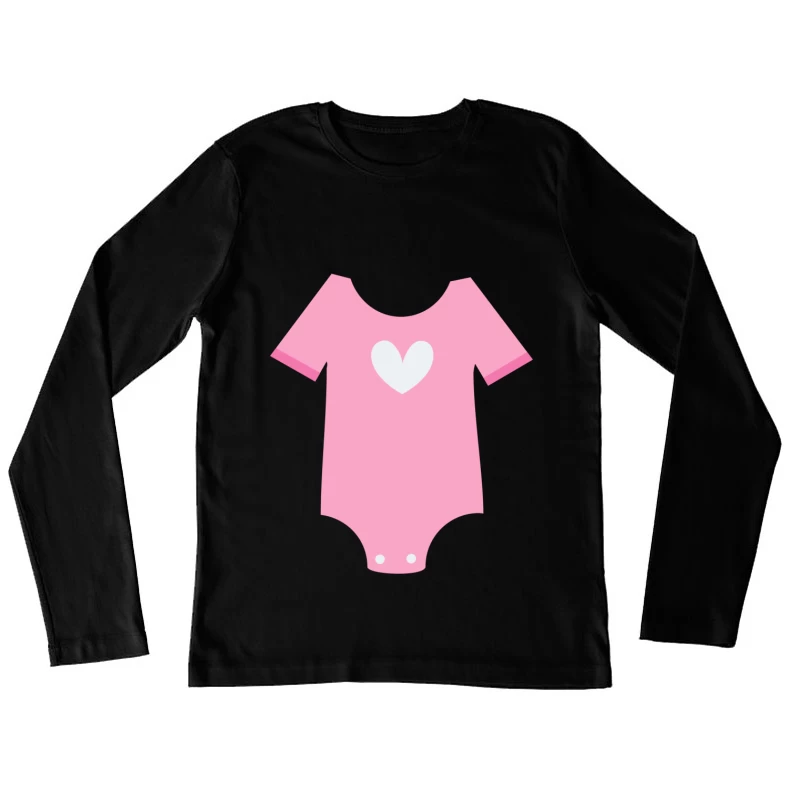 Body rose avec cœur Femme Manches Longues T-Shirt