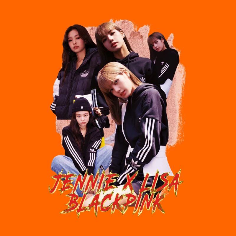 BLACKPINK: Jennie and Lisa Collaboration Throw Pillow