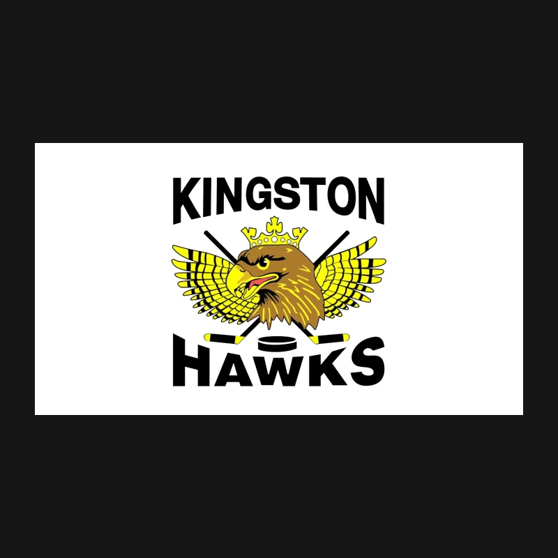 Kingston Hawks Ice Hockey Team Logo with Crowned Eagle Mascot Desk Mat
