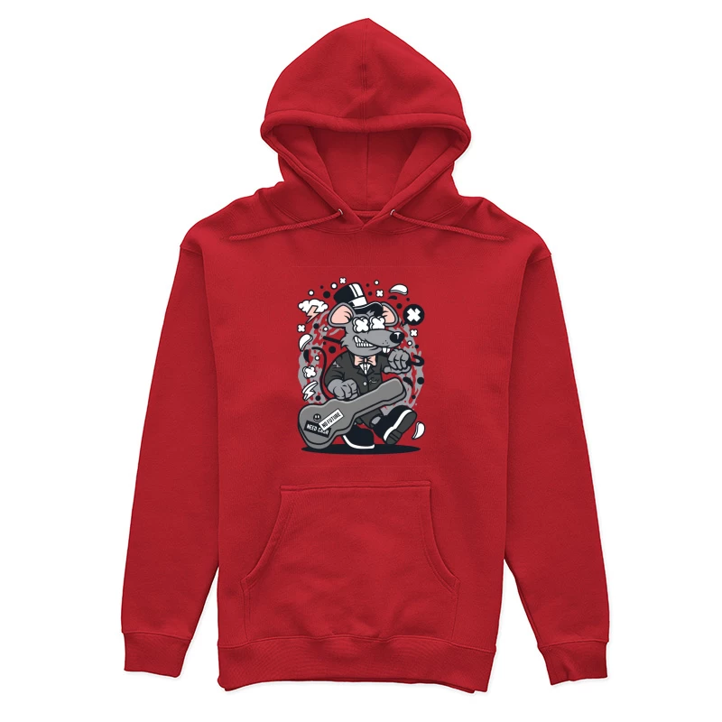 Rat en smoking avec guitare Femme Sweat à capuche