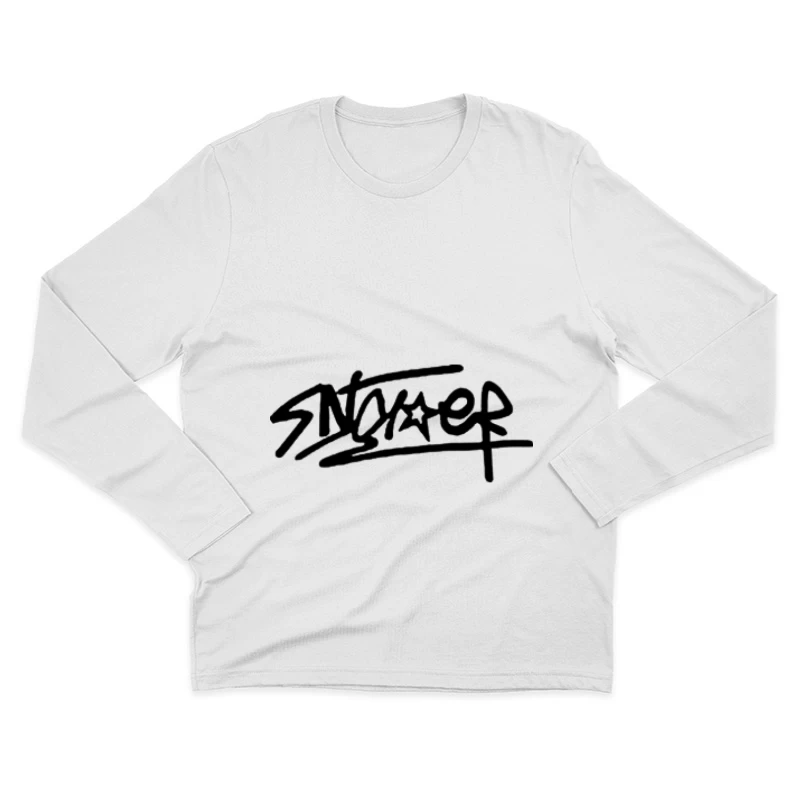 Graffiti-Kunst-Logo mit Sternmotiv Herren Langarm T-Shirt