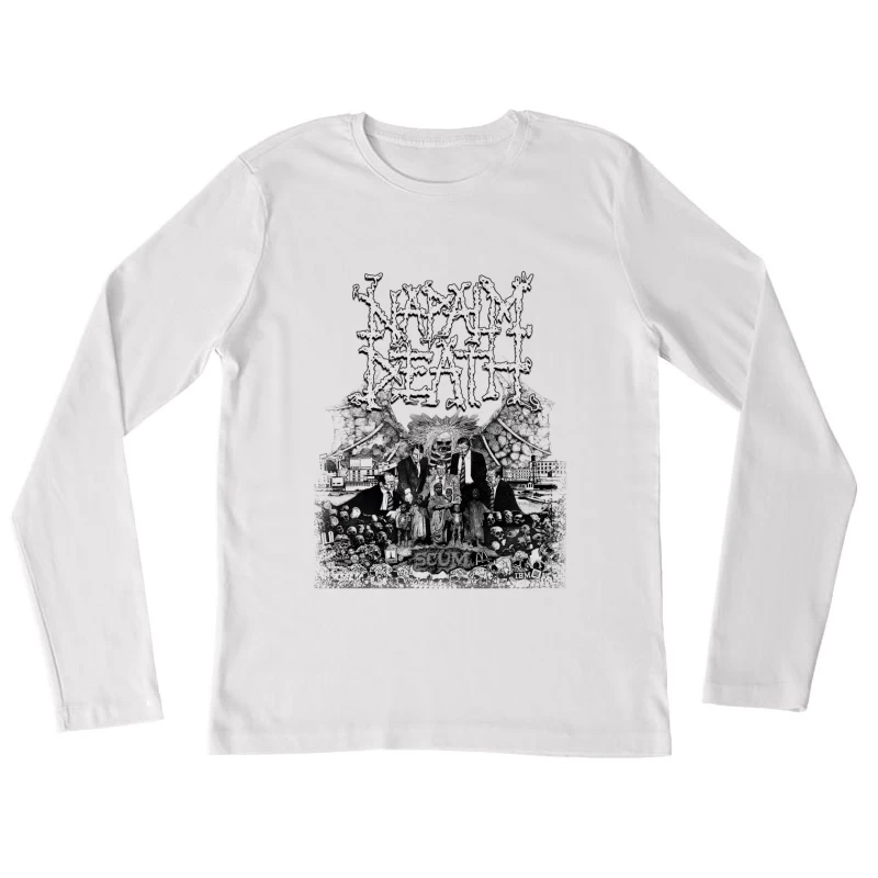 Napalm Death Scum Black White Female Long Sleeve T-Shirt