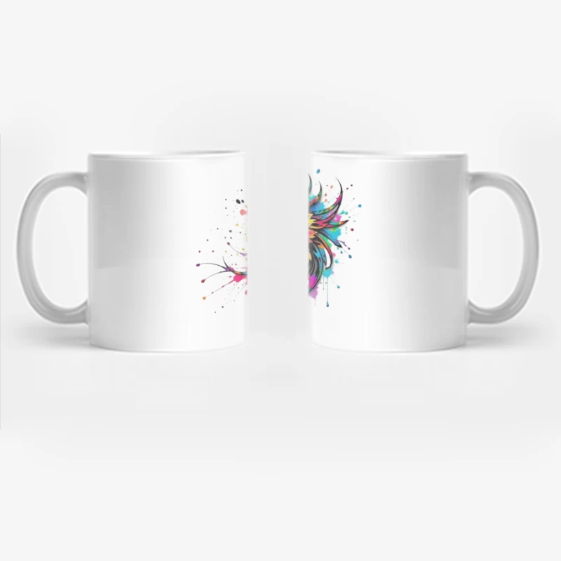 Colorful Tribal Skull Art Coffee Mug