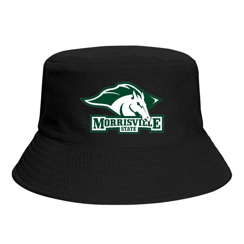 Morrisville State College Athletics Logo with White Horse Mascot Bucket Hat