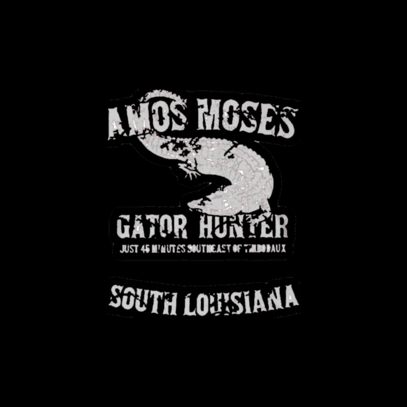 Amos Moses Alligator Trapper 2 Throw Pillow
