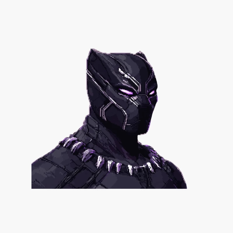 Black Panther: Marvel Superhero in Iconic Mask Cotton Tote Bag