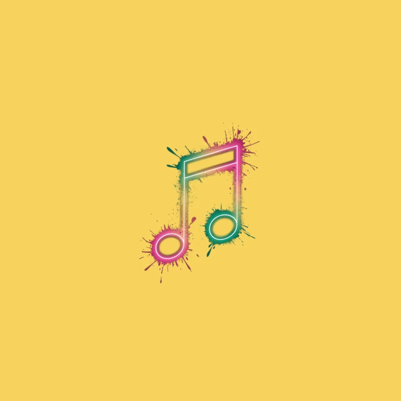 Colorful Music Note Splash Art Design Bucket Hat