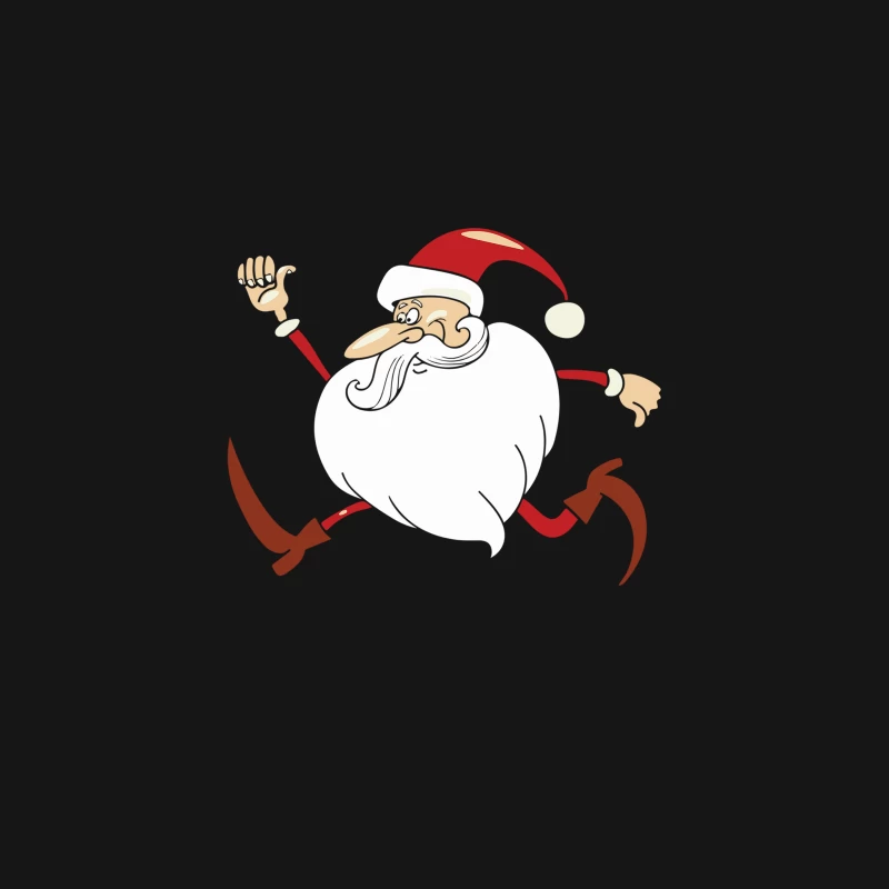 Santa Running For Christmas Desk Mat