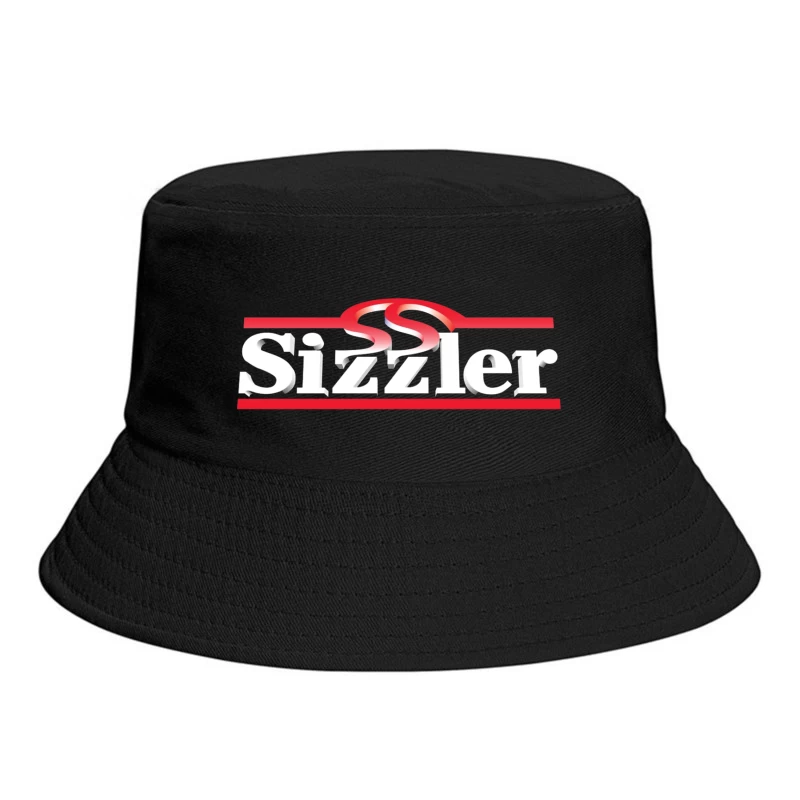 Sizzler Restaurant Chain Logo Design in Red and White Bucket Hat