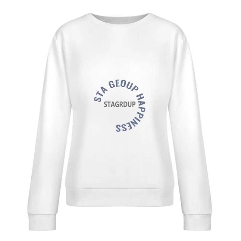 Design testuale elegante in cerchio moderno Felpa pullover Donna