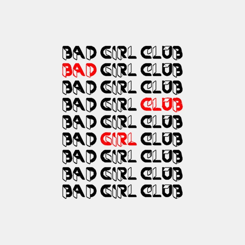 Bad Girl Club - Typographic Design Male Tank Top