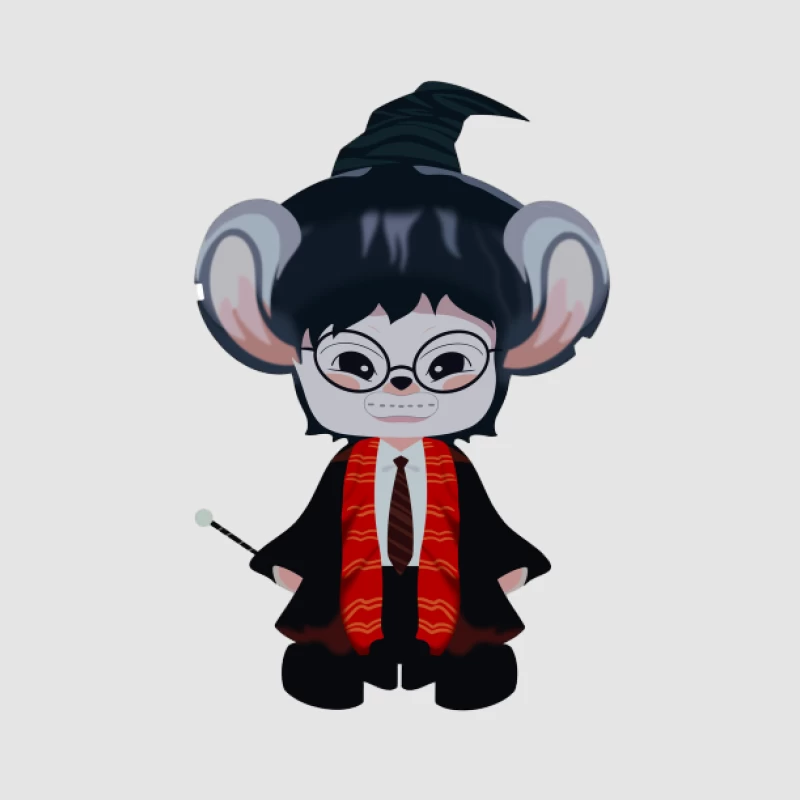 Souris Magicienne en Costume Homme Sweat à capuche