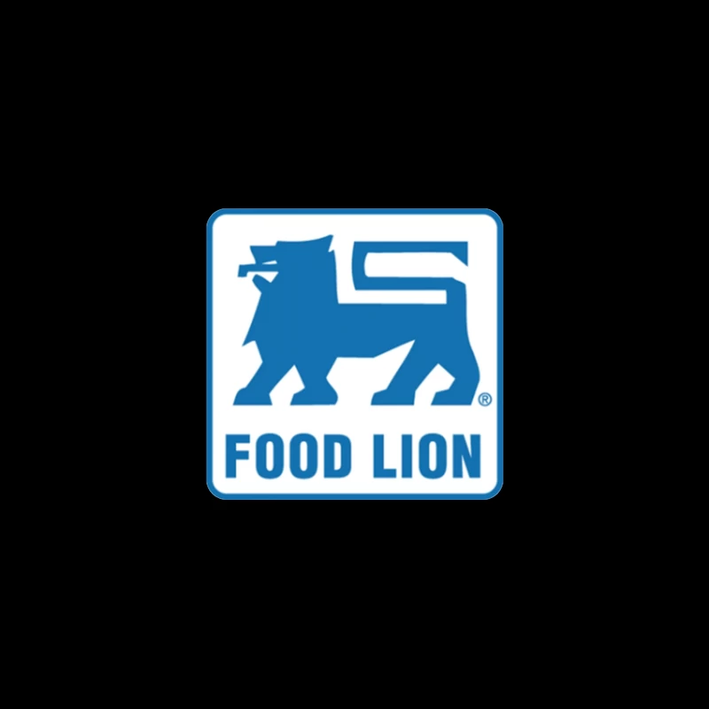 Food Lion Supermarket Chain Blue Logo with Lion Symbol Coffee Mug