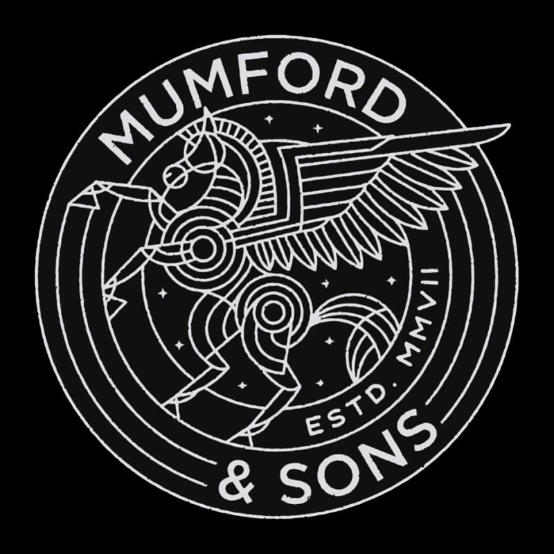 Mumford & Sons Geometric Pegasus Band Logo Pin