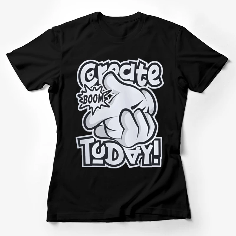 Kreatives Design mit Boom-Effekt Damen T-Shirt