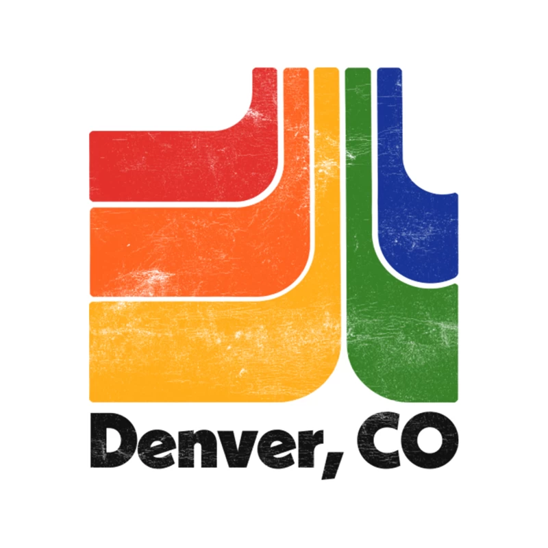 Denver, Colorado   Original Minimalist Style Retro Graphic Design Tapestry