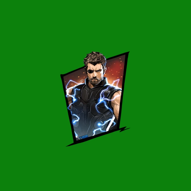 Superhero Character with Lightning Effects Travel Mug