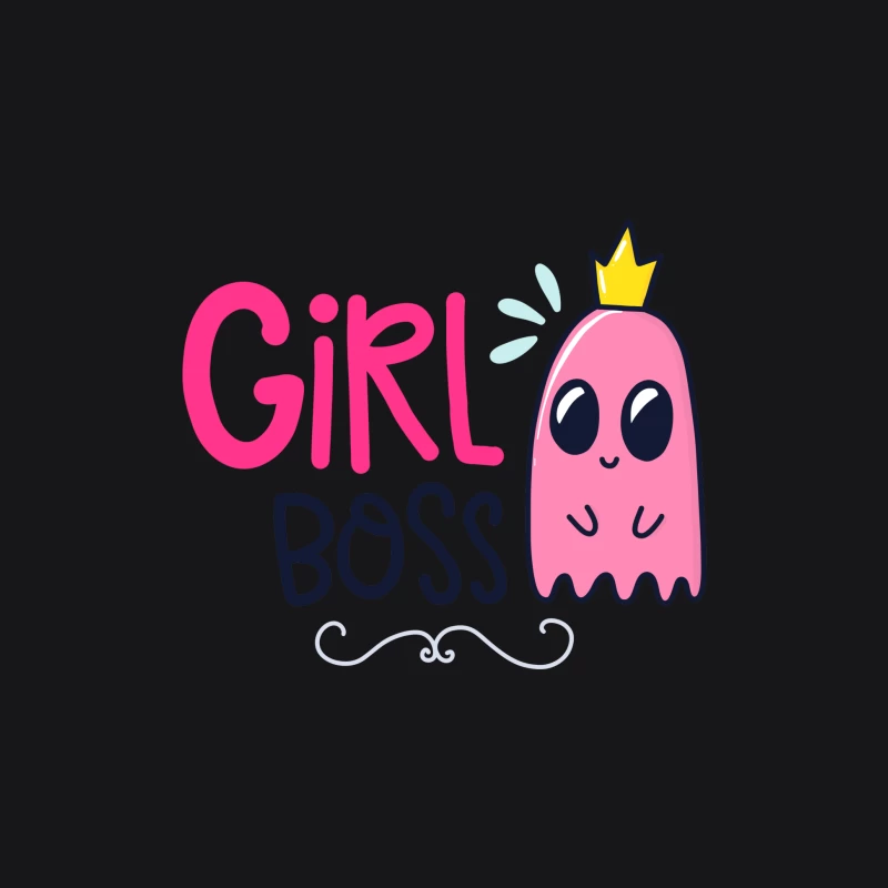 Design de Couronne et Fantôme 'Girl Boss' Homme Sweat à capuche