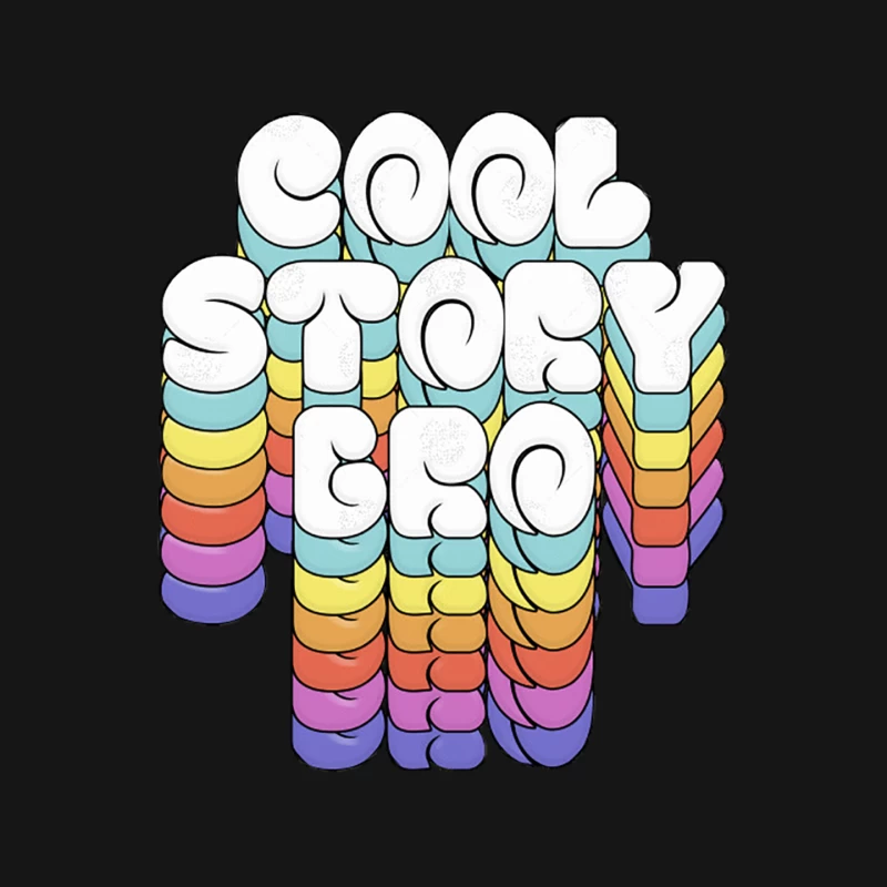 Cool Story Bro  Retro Typographic Design Mouse Pad