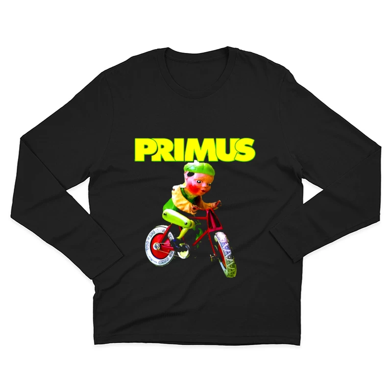 Primus Band Logo with Surreal Vintage Toy Bicycle Art Male Long Sleeve T-Shirt