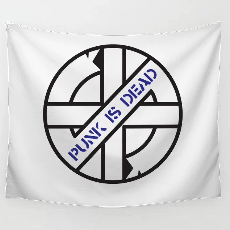 Punk Is Dead Band Logo Design Tapestry