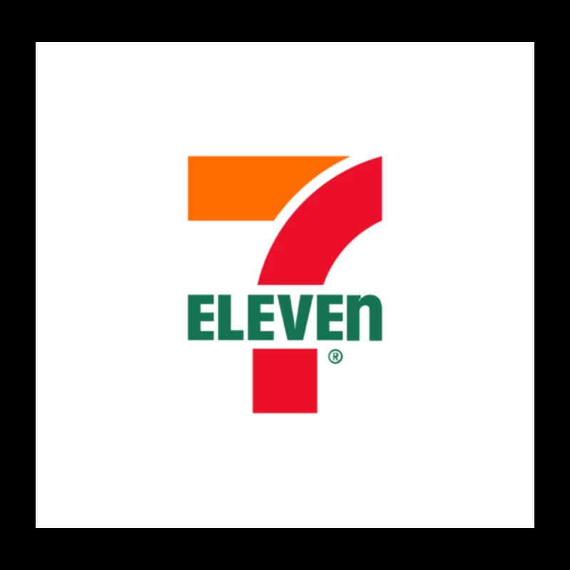 7-Eleven Convenience Store Chain Logo Design Throw Pillow