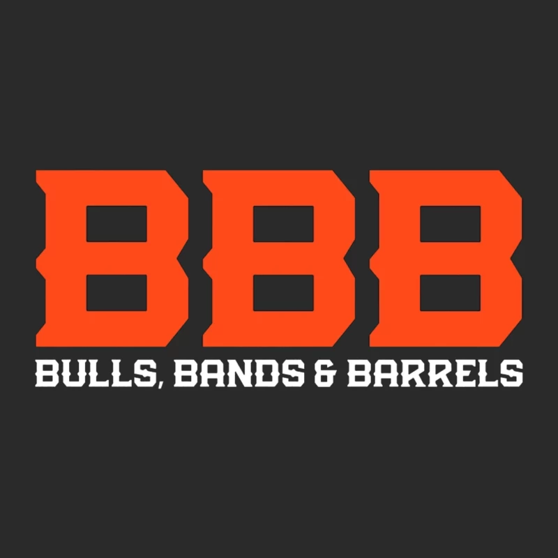 Orange BBB (Bulls Bands & Barrels) Western Event Logo Design Baseball Cap