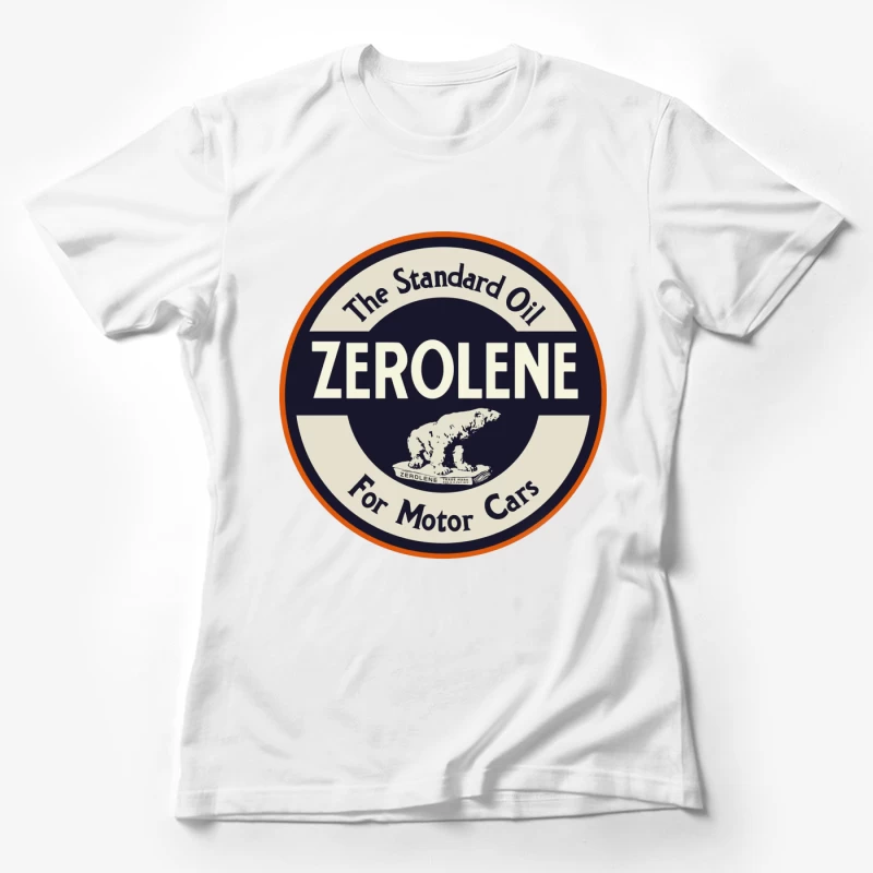 Vintage Standard Oil Zerolene Motor Oil Advertisement with Polar Bear Logo Female T-Shirt