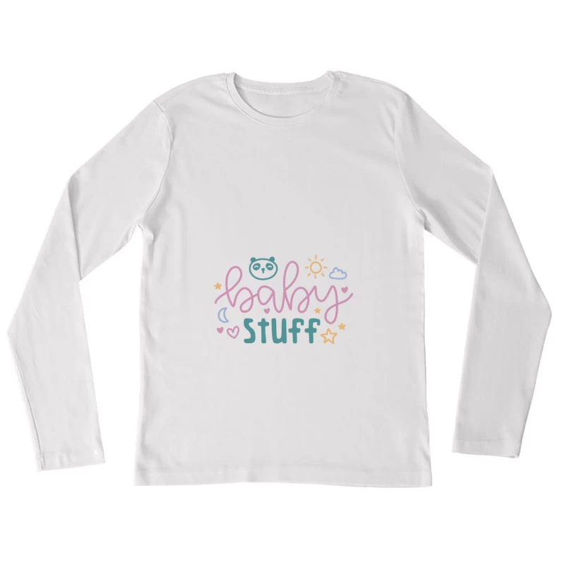 Design mignon pour bébé avec motifs étoile et soleil Femme Manches Longues T-Shirt