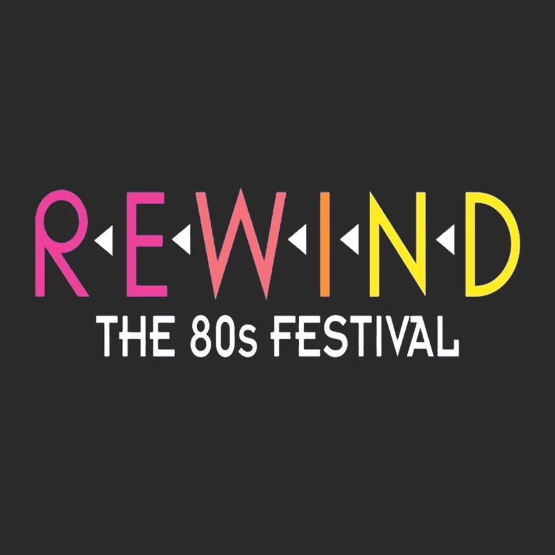 Rewind: The 80s Festival Colorful Typography Design Baseball Cap