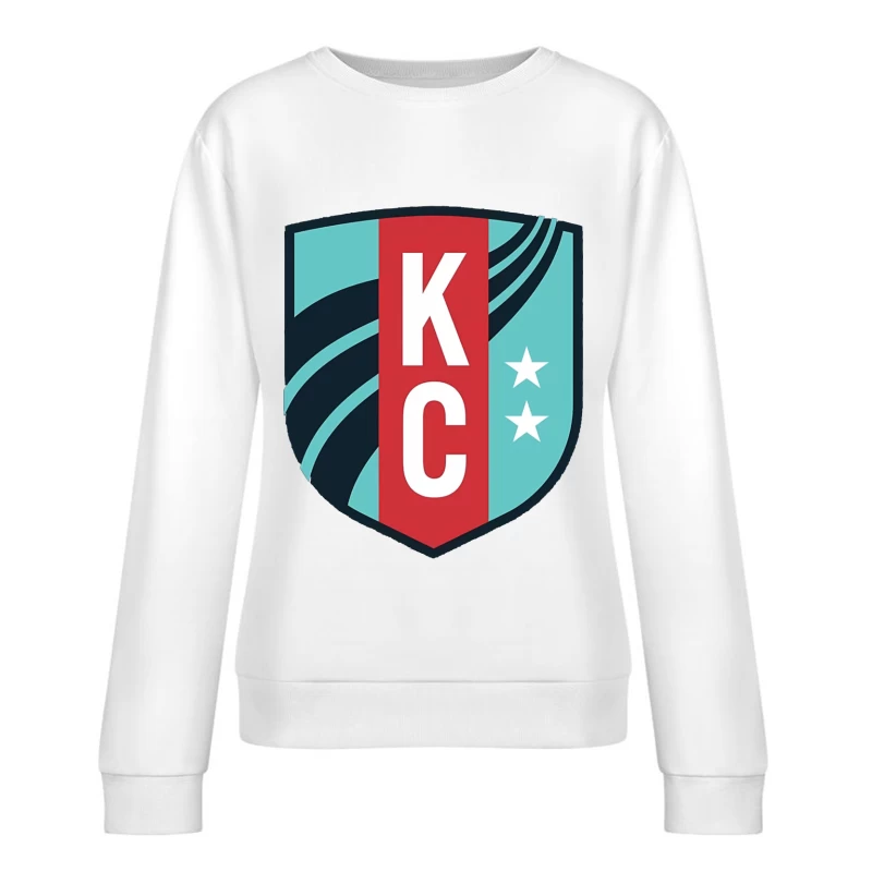 KC Sports Shield Logo with Stars Female Pullover Sweatshirt