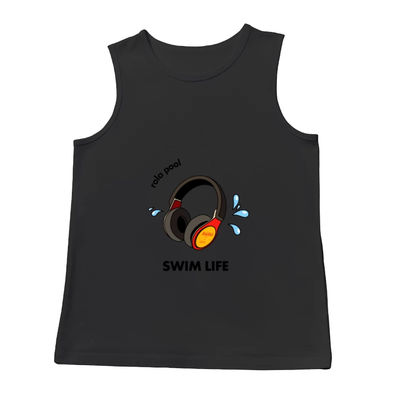 Retro Kopfhörer mit Spritzern Herren Tanktops